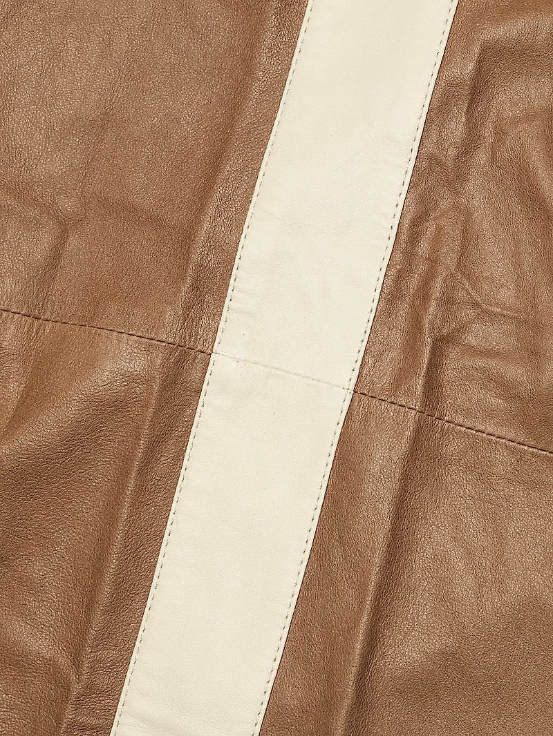 Eva Tux Leather Wide-Leg Pants