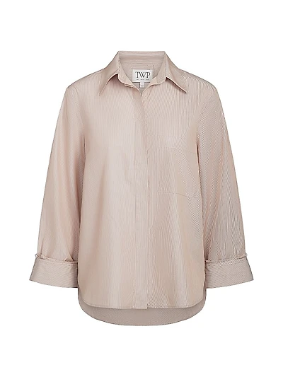 Boyfriend Cotton Long-Sleeve Shirt
