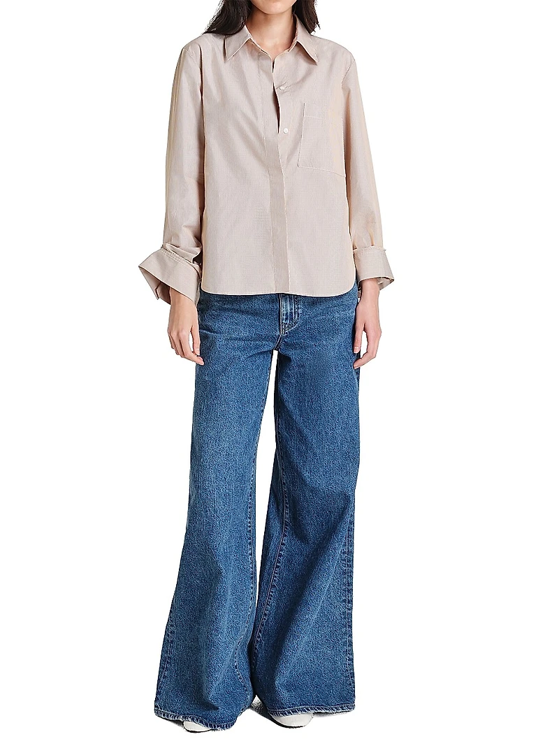 Boyfriend Cotton Long-Sleeve Shirt