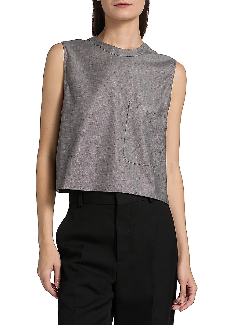 Cropped Muscle Tank Top