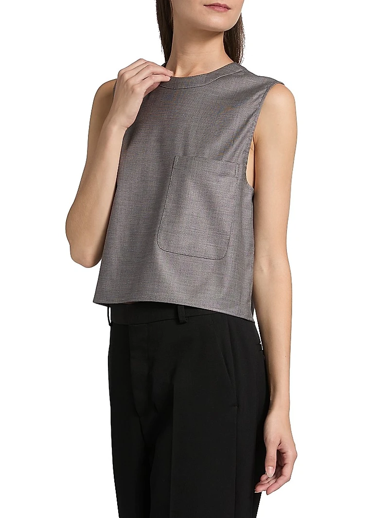 Cropped Muscle Tank Top
