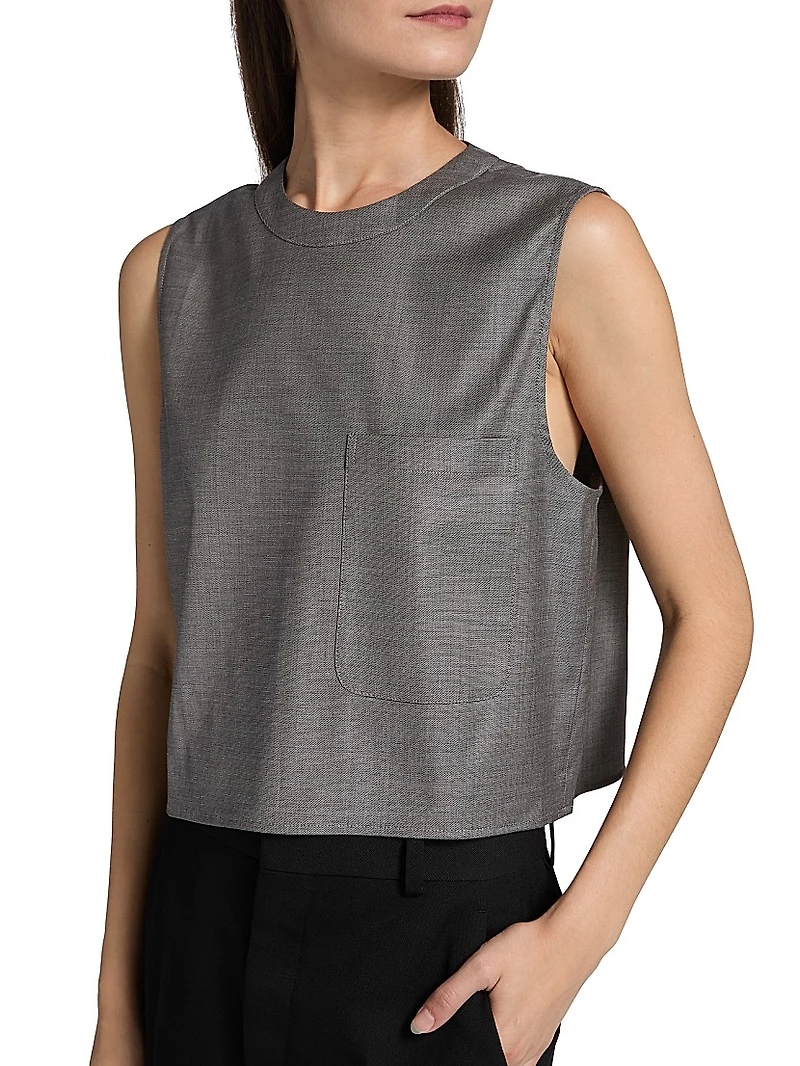 Cropped Muscle Tank Top