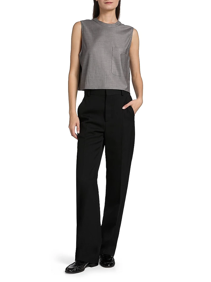 Cropped Muscle Tank Top