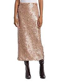 Gwyneth Sequin Midi-Skirt