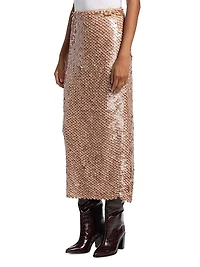 Gwyneth Sequin Midi-Skirt