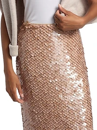 Gwyneth Sequin Midi-Skirt