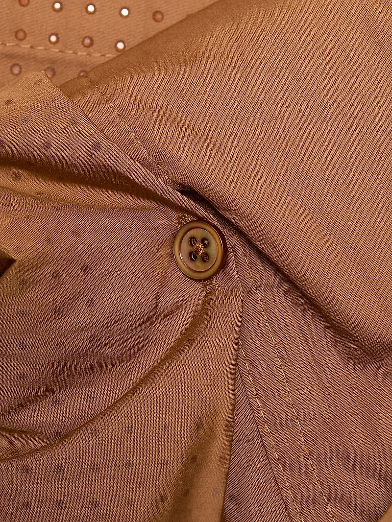Next Ex Rhinestone Crop Button-Front Shirt