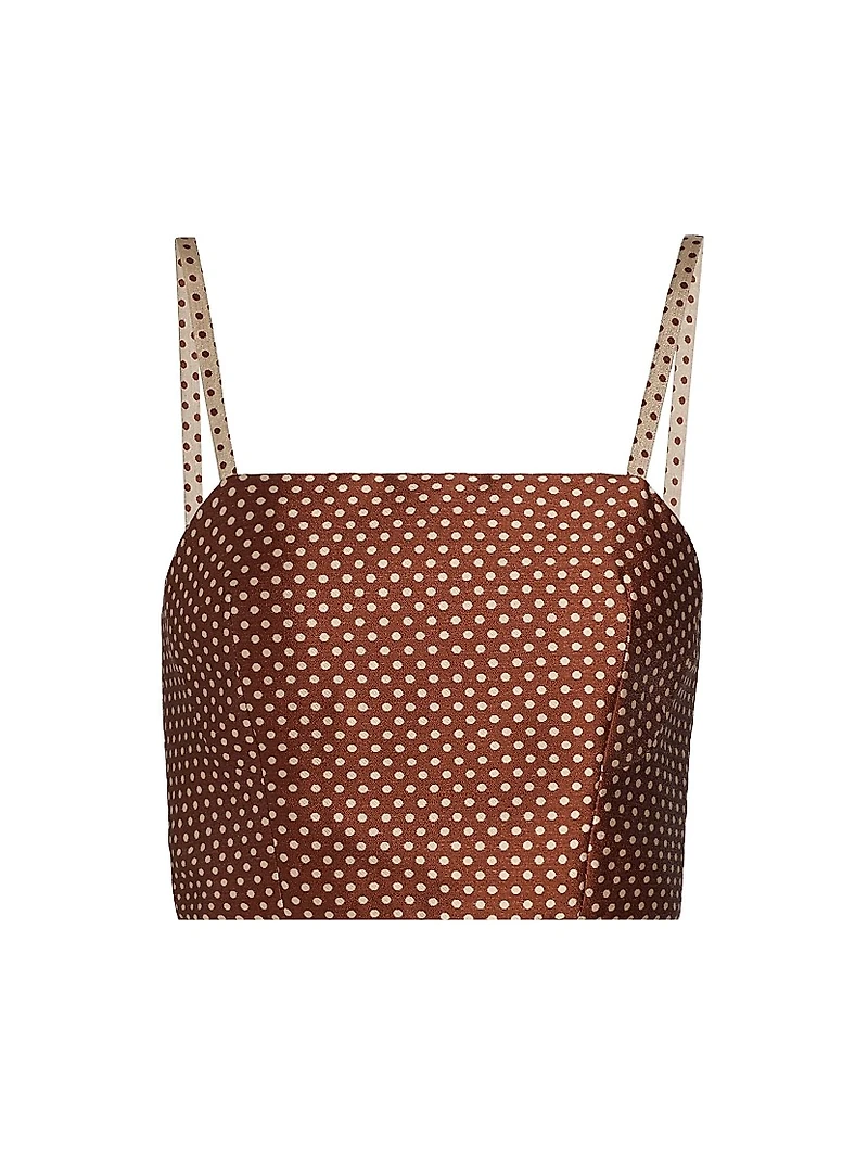 Halfway There Polka Dot Printed Crop Top