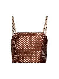 Halfway There Polka Dot Printed Crop Top