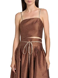 Halfway There Polka Dot Printed Crop Top