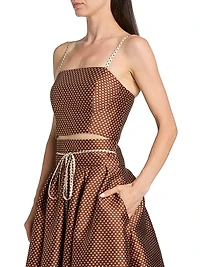 Halfway There Polka Dot Printed Crop Top