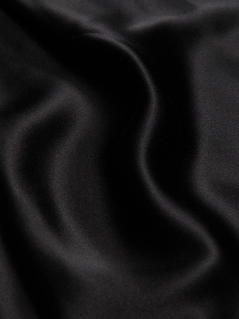 Bias-Cut Turtleneck Mix Media Gown