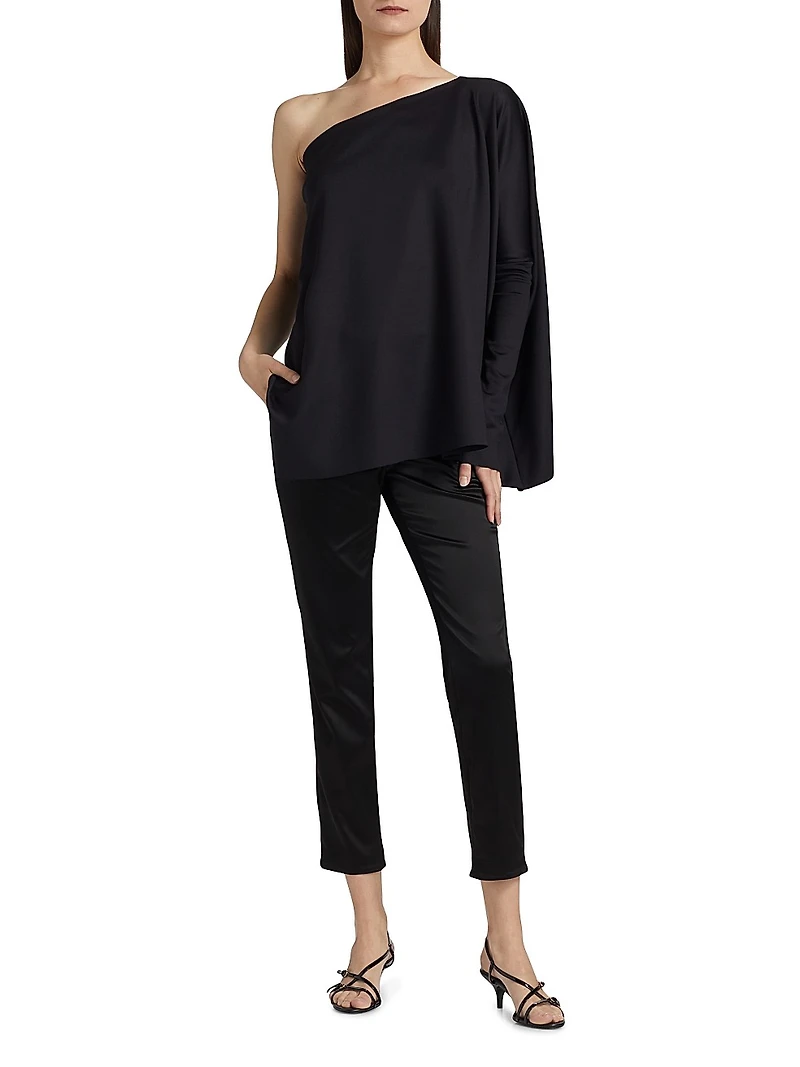 One-Shoulder Caftan Top