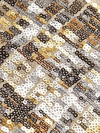 Bauhaus Mesh Sequin Turtleneck Maxi Dress