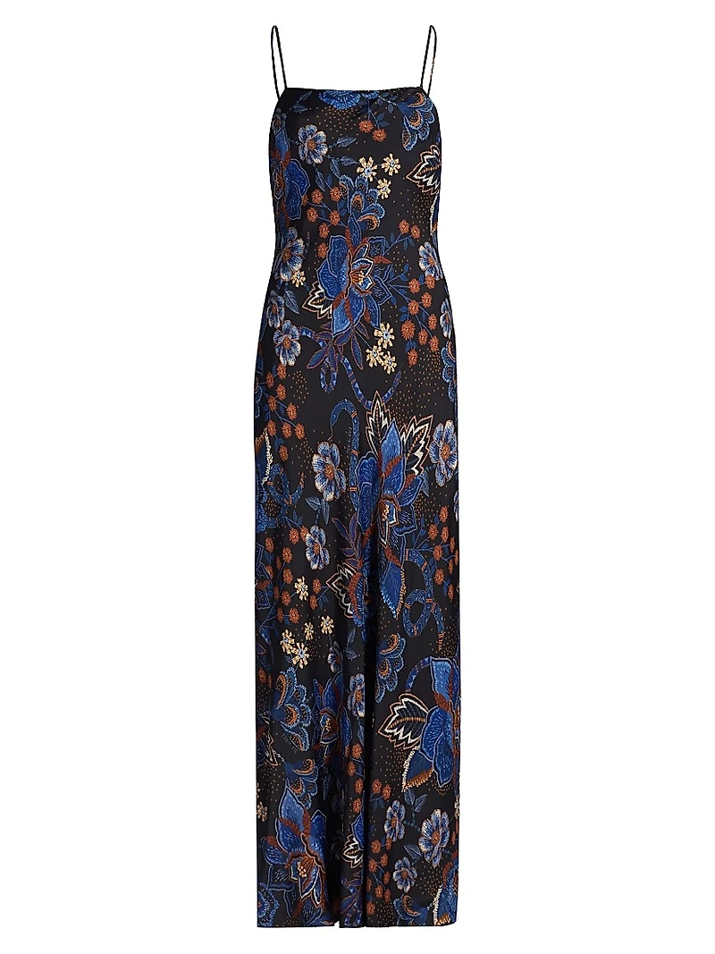 Snakes Bouquet Printed Maxi Slipdress