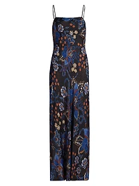 Snakes Bouquet Printed Maxi Slipdress