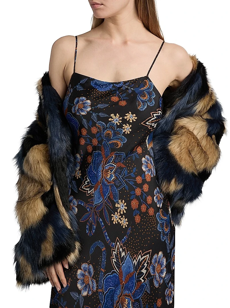 Snakes Bouquet Printed Maxi Slipdress