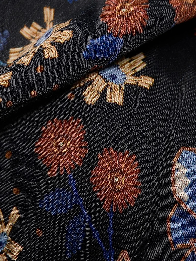 Snakes Bouquet Printed Maxi Slipdress