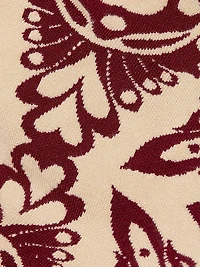 Pineapple Love Intarsia-Knit Crop Sweater