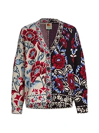 Valentina Floral Knit V-Neck Cardigan