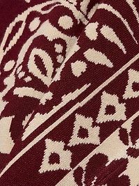 Pineapple Love Intarsia-Knit Midi-Skirt