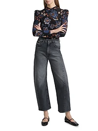 Snakes Bouquet Floral Rib-Knit Bodysuit