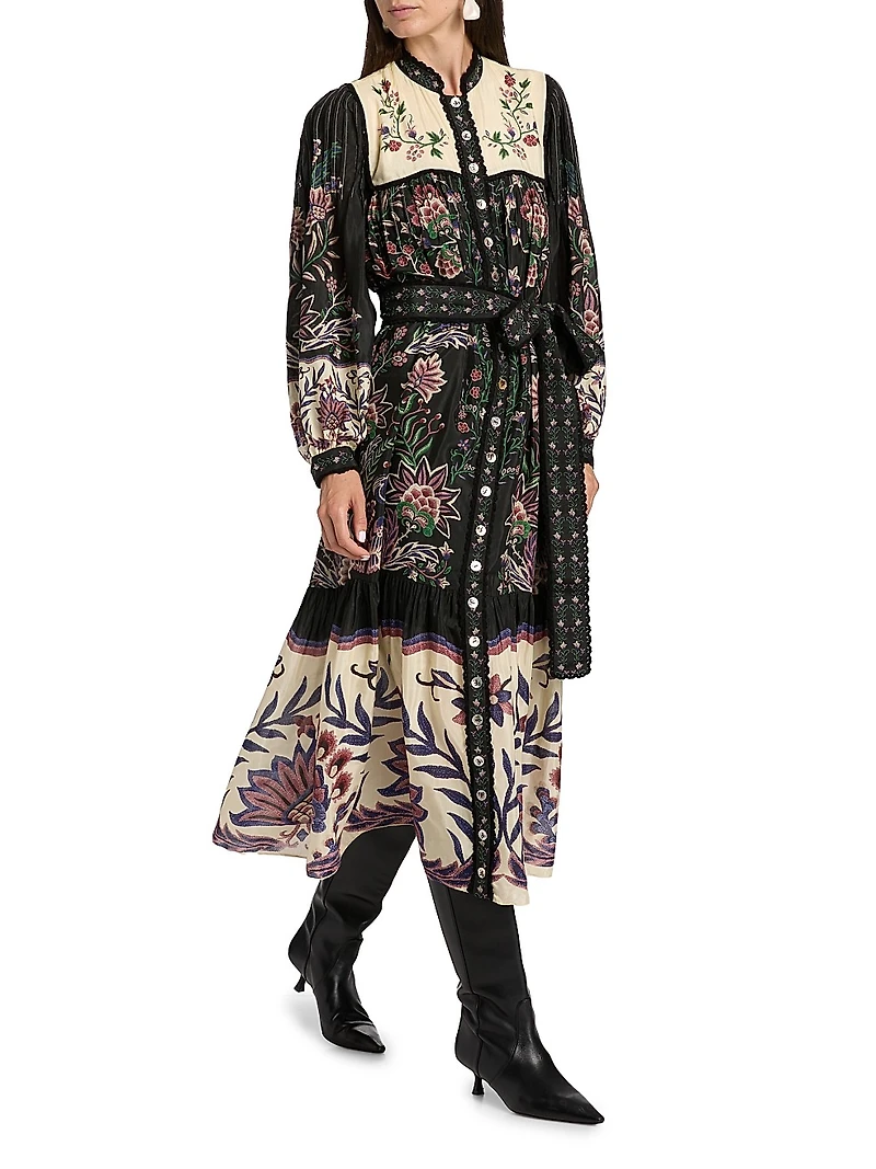 Marvelous Garden Floral Maxi Shirtdress
