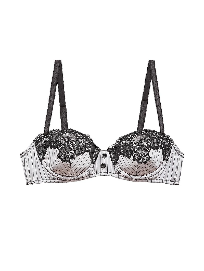 Executive Silk & Lace Underwire Balconette Bra