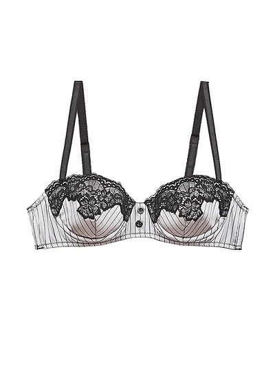 Executive Silk & Lace Underwire Balconette Bra