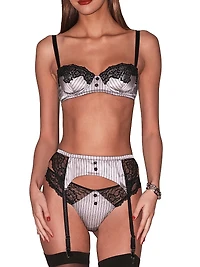 Executive Silk & Lace Underwire Balconette Bra