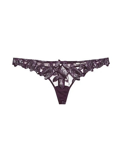 Lily Embroidered Hipster Thong