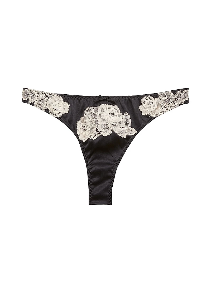 Juliet Silk & Lace Thong