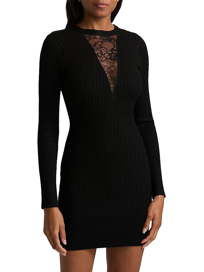 Quinn Lace-Inset Minidress