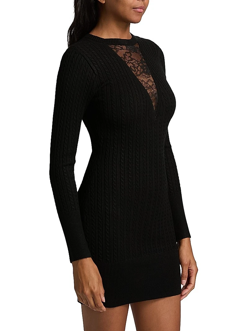 Quinn Lace-Inset Minidress