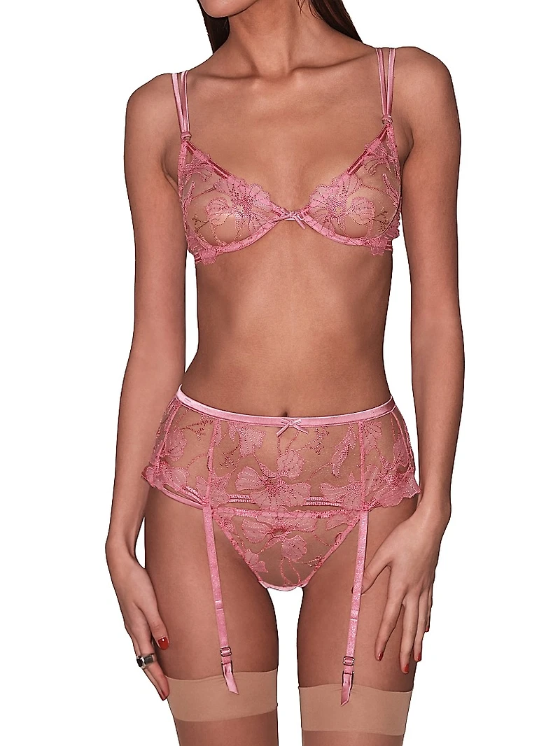 Harper Embroidered Lace Underwire Demi Bra