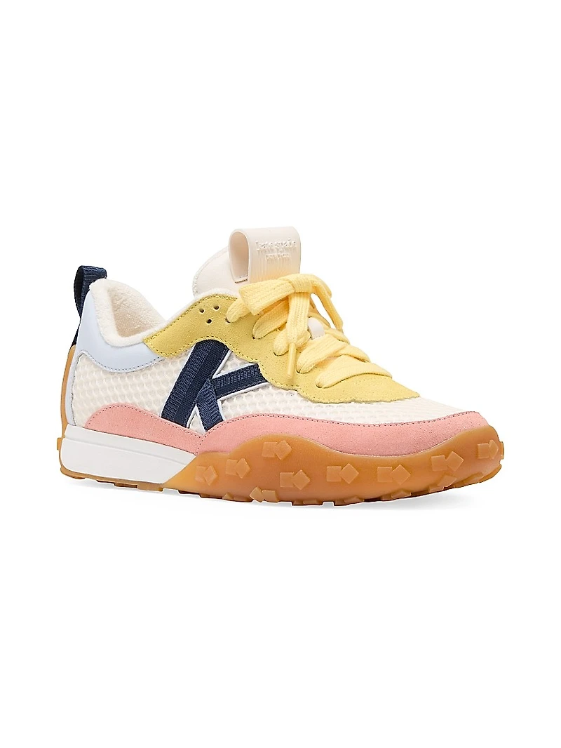 K As In Kate Colorblocked Leather Sneakers