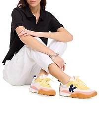 K As In Kate Colorblocked Leather Sneakers