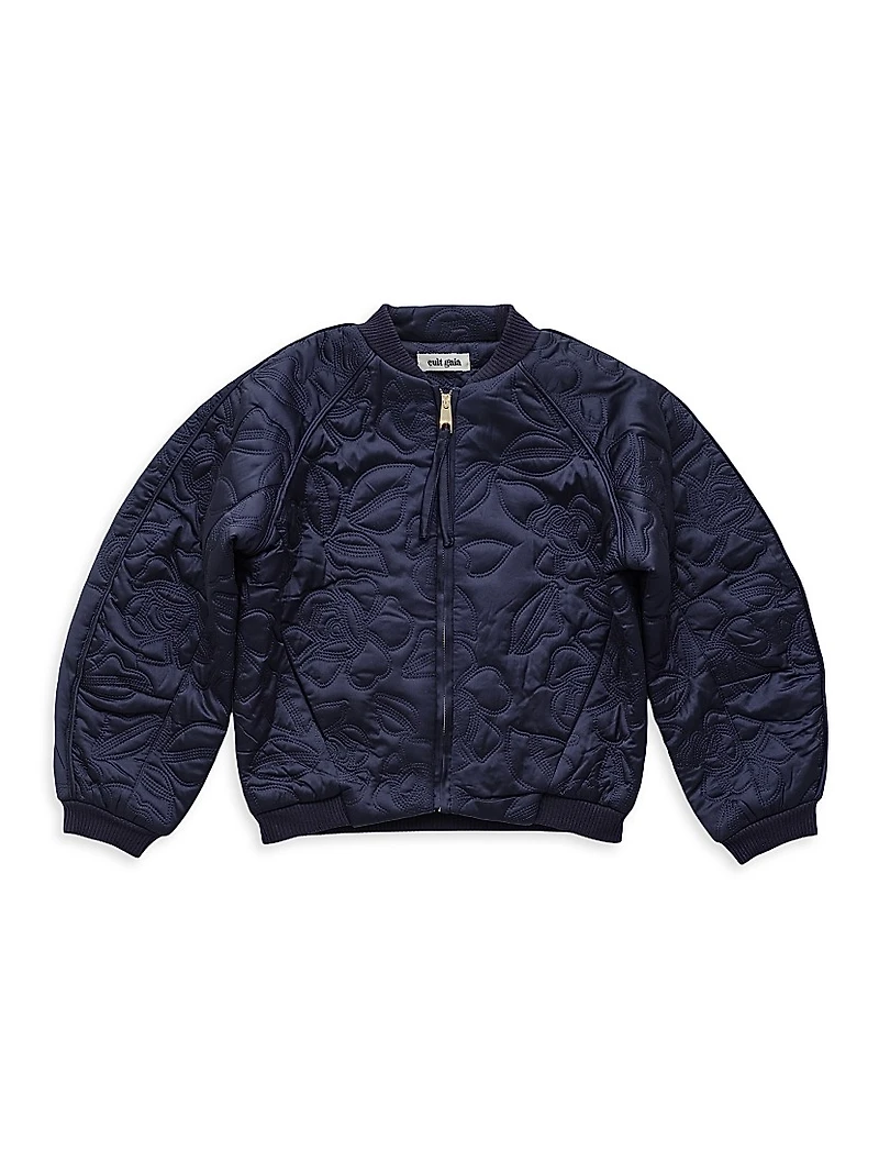 Little Girl's & Lilith Embroidered Bomber Jacket
