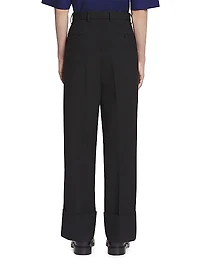 Wide-Leg Pants with Cuffs