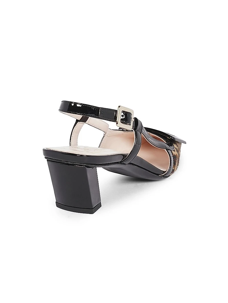 45MM Leopard Calf Hair Pumps