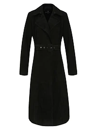 Metis Suede Belted Trench Coat