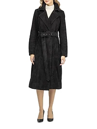 Metis Suede Belted Trench Coat