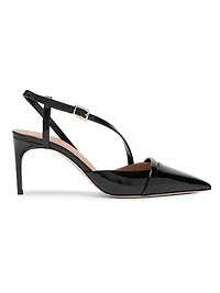 Valeria 70MM Patent Leather Slingback Pumps