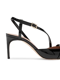 Valeria 70MM Patent Leather Slingback Pumps