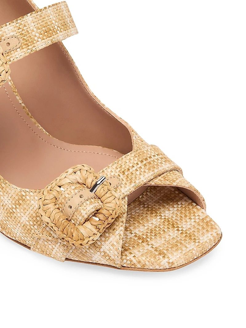 Isobel 70MM Raffia Sandals
