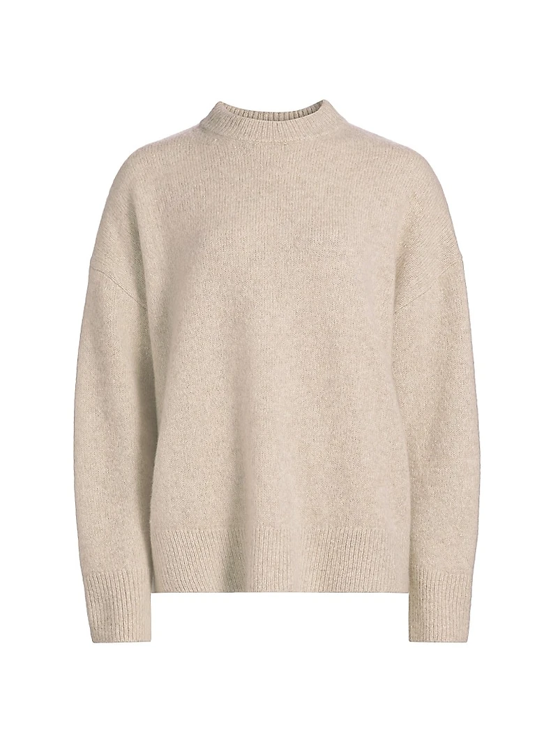 Cashmere-Silk Crewneck Sweater