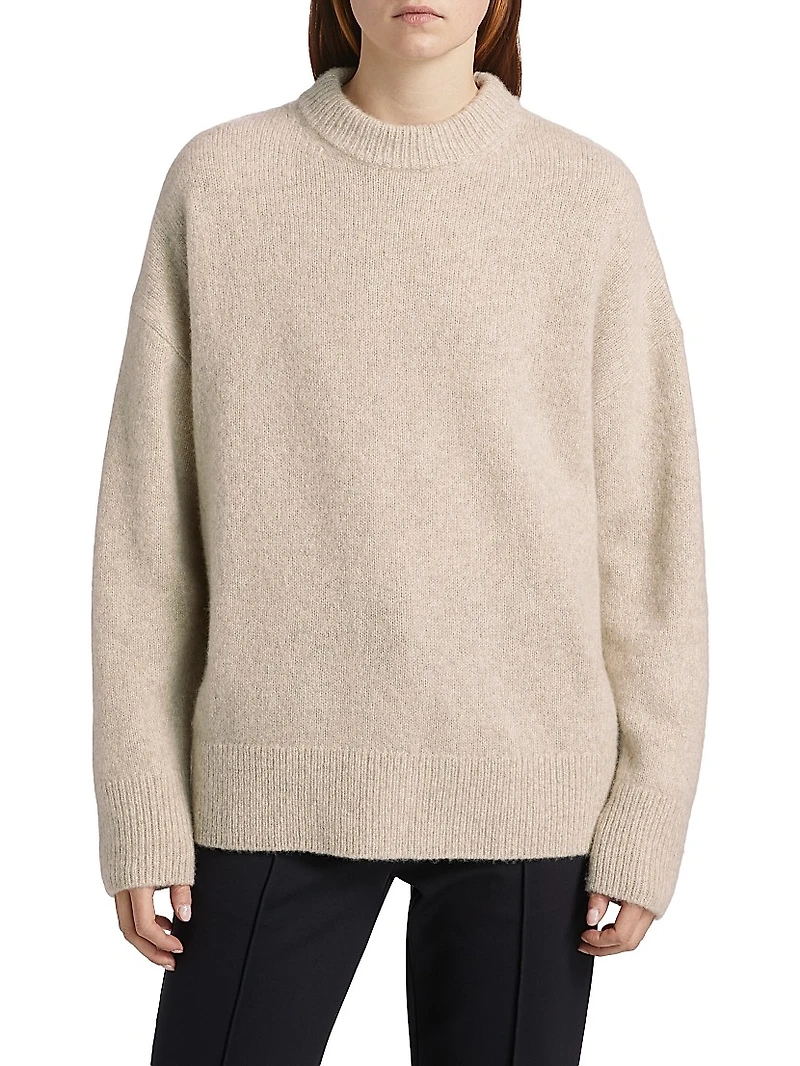 Cashmere-Silk Crewneck Sweater