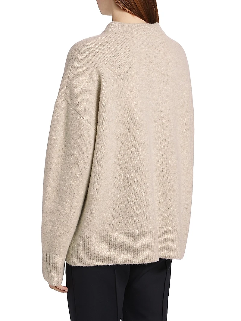 Cashmere-Silk Crewneck Sweater