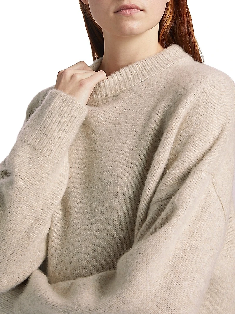 Cashmere-Silk Crewneck Sweater