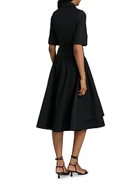 Cotton Belted Midi-Shirtdress